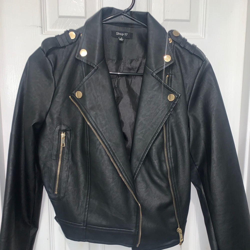 Faux leather jacket